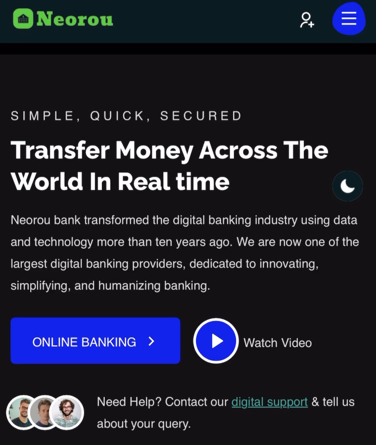Online Banking Website